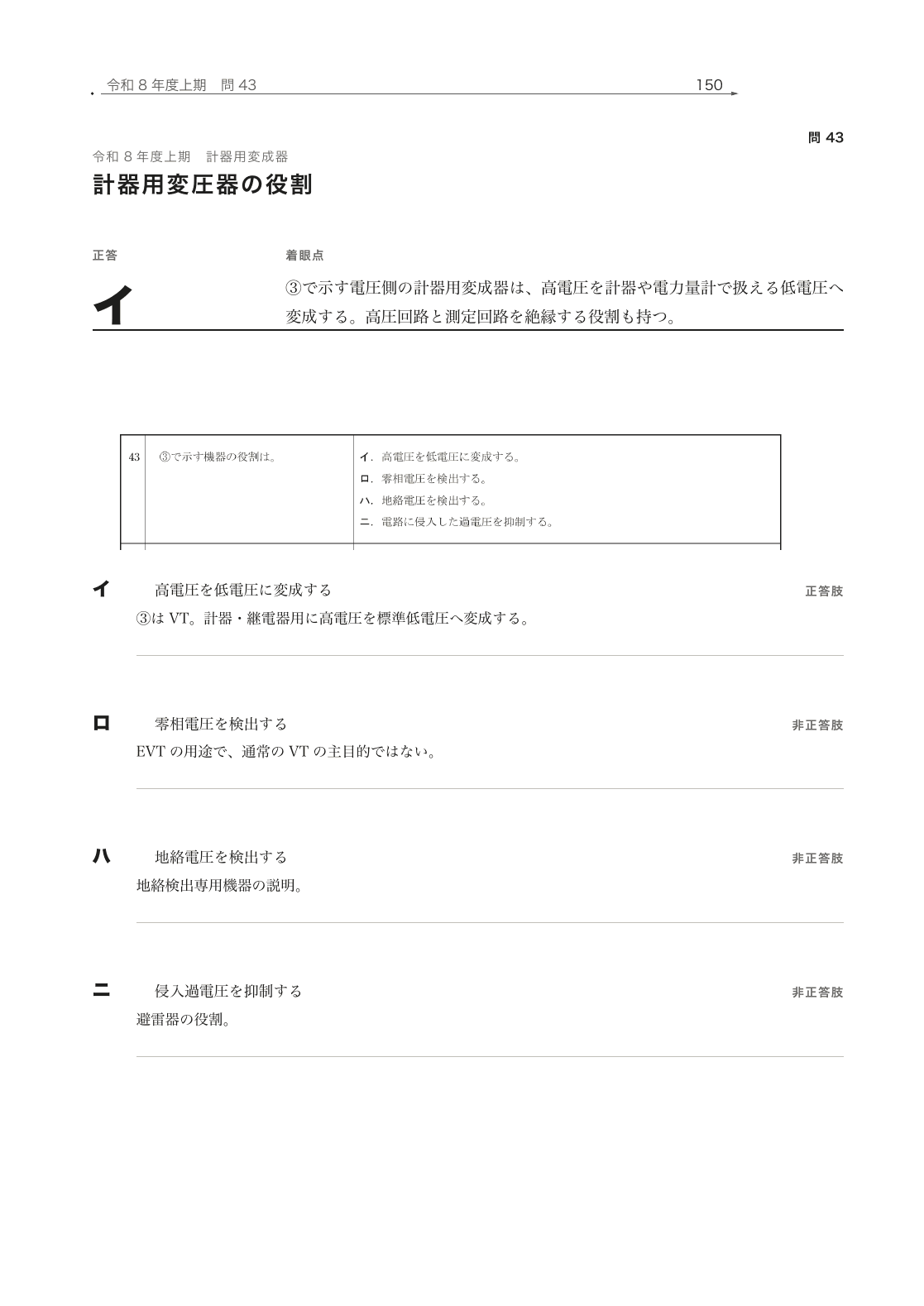 配線図問題も四肢を個別解説の実際の紙面